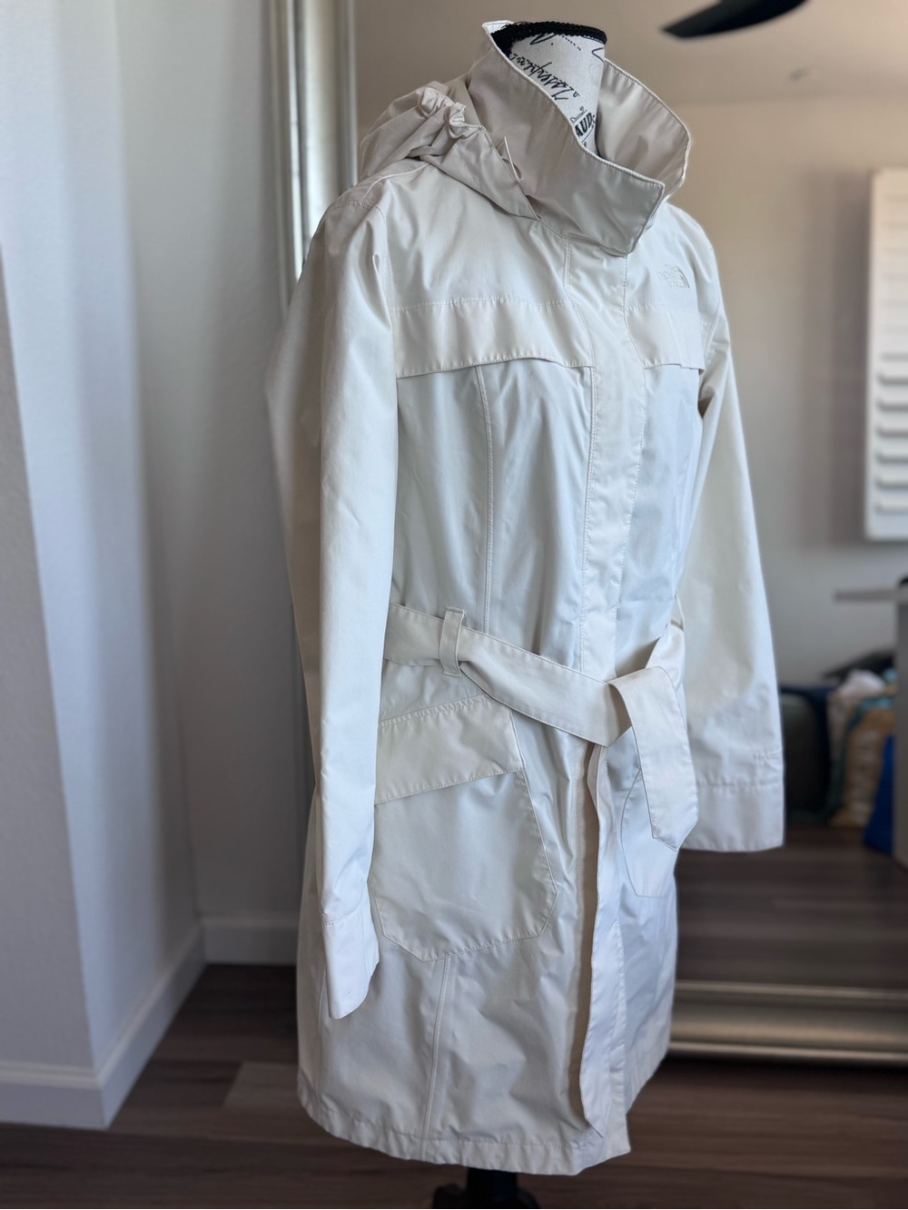 The North Face Stella Grace Zipper Snap Button Hooded Trench Coat Jacket Size M View 6